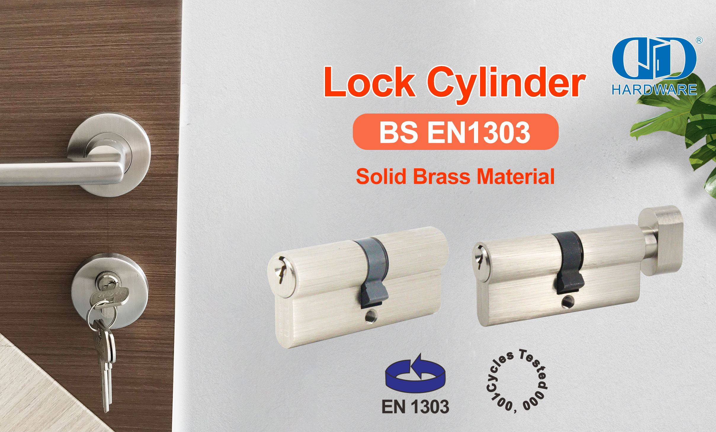 BS EN1303 Cilindro de bloqueio duplo aberto Euro com giro de polegar